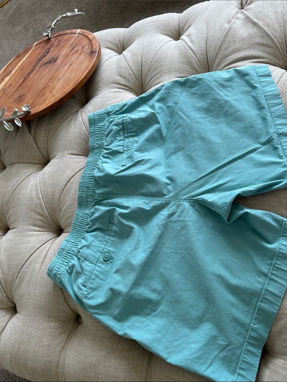 J. Crew Men's Aqua Drawcord Swim Trunks - Picture 5 of 5